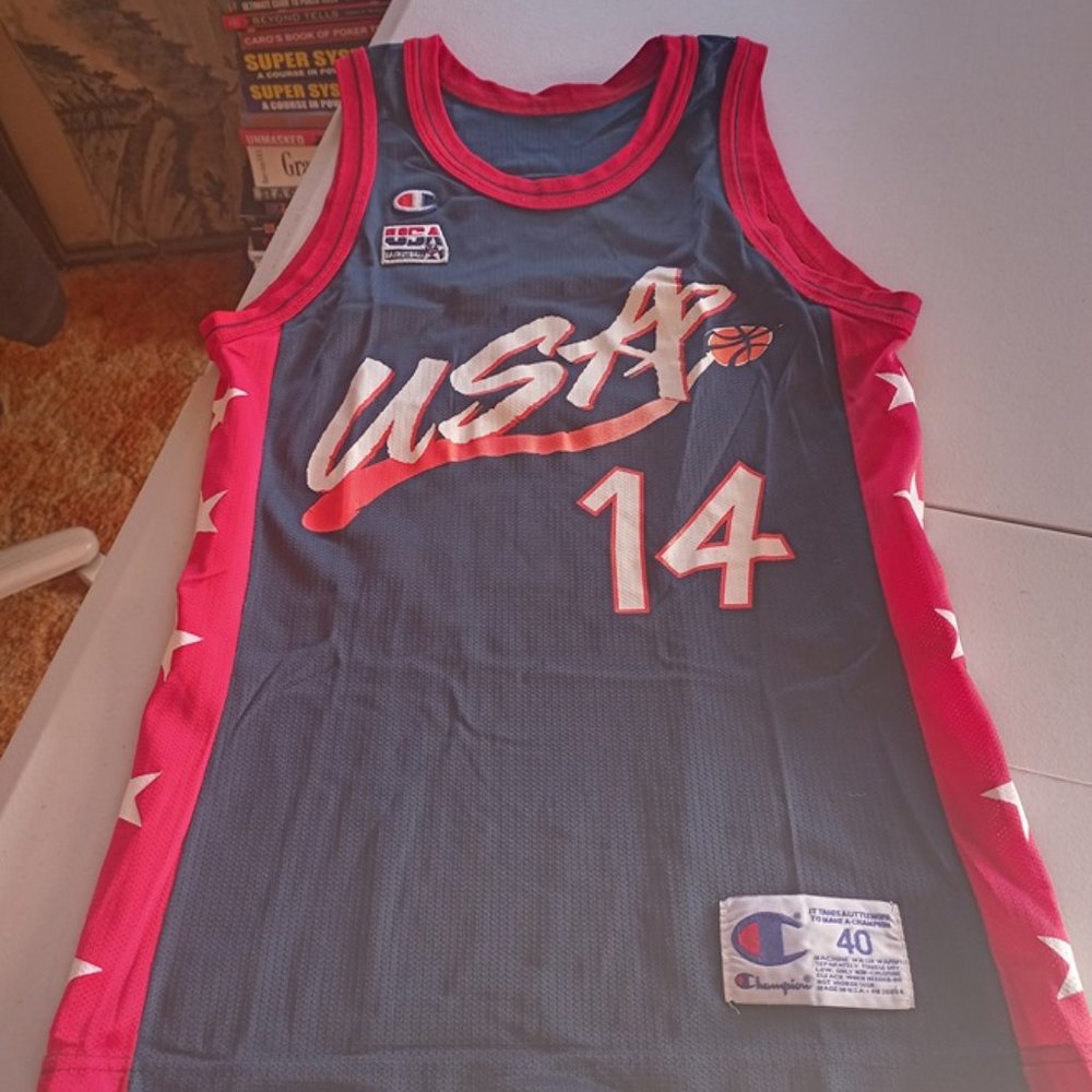 Champion Glenn Robinson USA Dream Team NBA Basketball Jersey Adult Medium 40